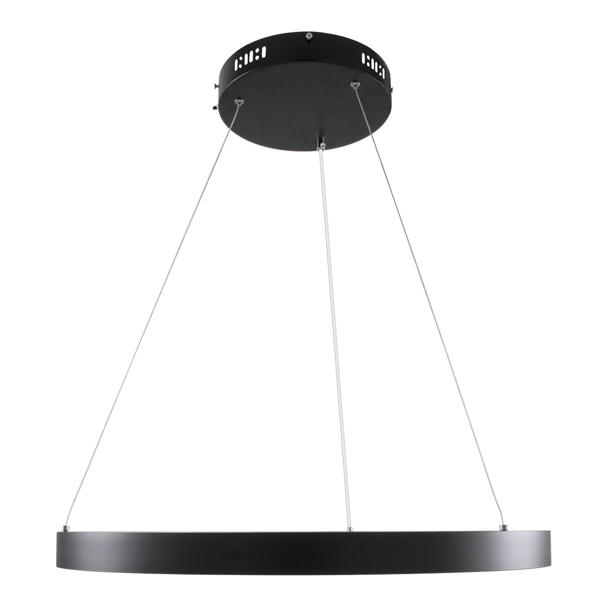 GloboStar® NEMESIS 61158 Κρεμαστό Φωτιστικό Δαχτυλίδι-Κύκλος LED CCT 45W 5230lm 360° AC 220-240V - Εναλλαγή Φωτισμού μέσω Τηλεχειριστηρίου All In One Ψυχρό 6000k+Φυσικό 4500k+Θερμό 2700k Dimmable Φ60cm - Μαύρο - 3 Years Warranty - ledmania.gr