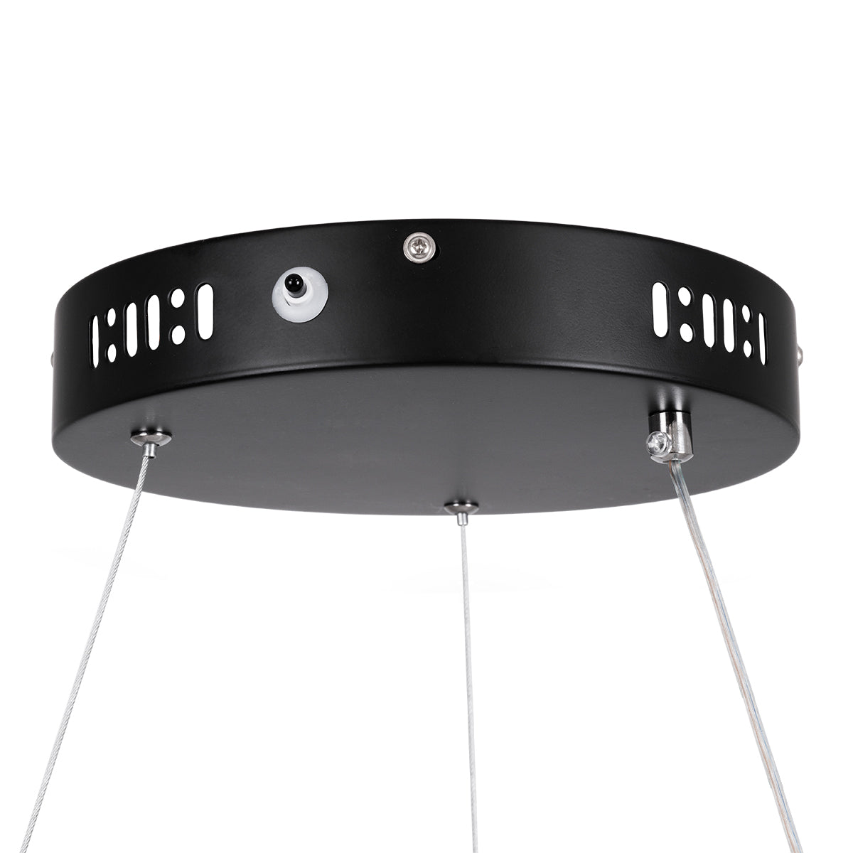 GloboStar® NEMESIS 61158 Κρεμαστό Φωτιστικό Δαχτυλίδι-Κύκλος LED CCT 45W 5230lm 360° AC 220-240V - Εναλλαγή Φωτισμού μέσω Τηλεχειριστηρίου All In One Ψυχρό 6000k+Φυσικό 4500k+Θερμό 2700k Dimmable Φ60cm - Μαύρο - 3 Years Warranty - ledmania.gr
