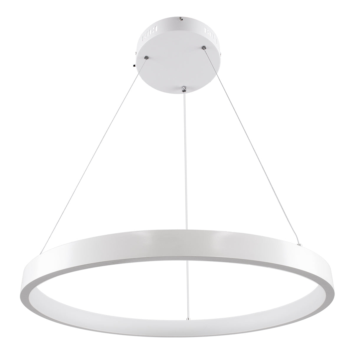 GloboStar® NEMESIS 61159 Κρεμαστό Φωτιστικό Δαχτυλίδι-Κύκλος LED CCT 45W 5230lm 360° AC 220-240V - Εναλλαγή Φωτισμού μέσω Τηλεχειριστηρίου All In One Ψυχρό 6000k+Φυσικό 4500k+Θερμό 2700k Dimmable Φ60cm - Λευκό - 3 Years Warranty - ledmania.gr