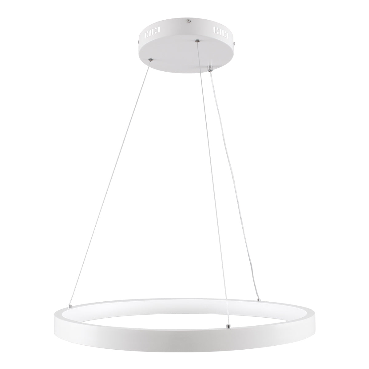 GloboStar® NEMESIS 61159 Κρεμαστό Φωτιστικό Δαχτυλίδι-Κύκλος LED CCT 45W 5230lm 360° AC 220-240V - Εναλλαγή Φωτισμού μέσω Τηλεχειριστηρίου All In One Ψυχρό 6000k+Φυσικό 4500k+Θερμό 2700k Dimmable Φ60cm - Λευκό - 3 Years Warranty - ledmania.gr
