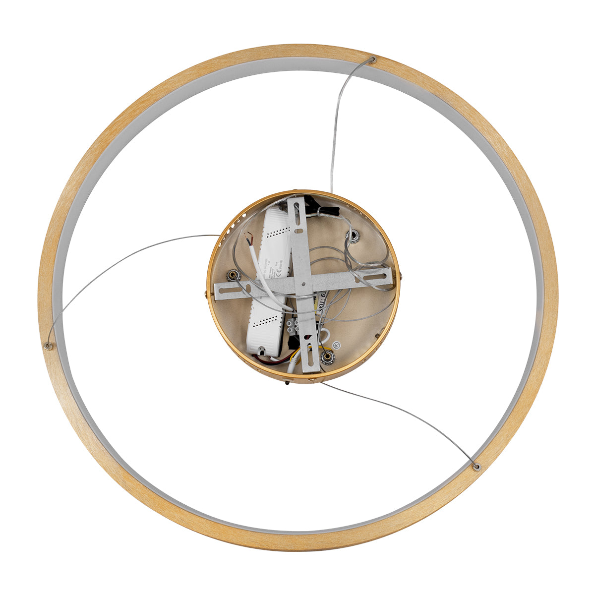 GLOBOSTAR® NEMESIS 61160 Μοντέρνο Κρεμαστό Φωτιστικό Οροφής LED 45W 5230lm 360° AC 220-240V IP20 Ρυθμιζόμενο Λευκό CCT με Χειριστήριο από 2700K έως 6000K Dimmable - Lumileds SMD Chip - Χρυσό Βούρτσας - Μ60 x Π60 x Υ4cm - 3 Χρόνια Εγγύηση - ledmania.gr