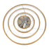 GloboStar® NEMESIS TRIO 61172-DECO Κρεμαστό Φωτιστικό Δαχτυλίδι-Κύκλος LED CCT 120W 14723lm 360° AC 220-240V - Εναλλαγή Φωτισμού μέσω Τηλεχειριστηρίου All In One Ψυχρό 6000k+Φυσικό 4500k+Θερμό 2700k Dimmable Φ40+60+80cm - Χρυσό Βούρτσας - 3 Years Warranty - ledmania.gr