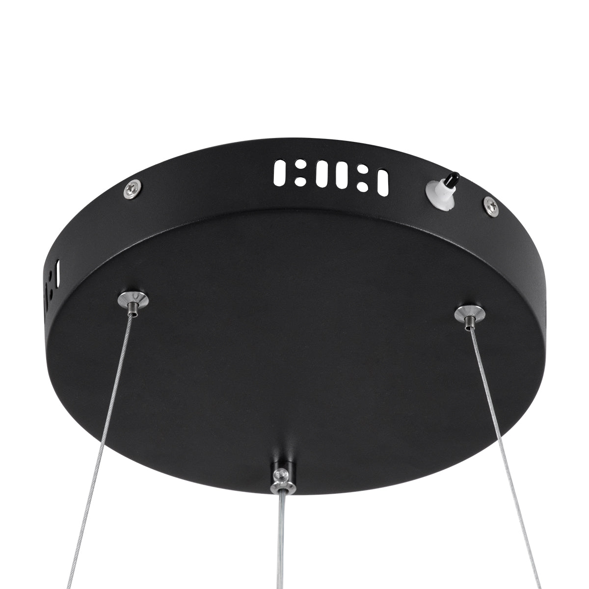 GloboStar® VENOM 61176 Κρεμαστό Φωτιστικό Δαχτυλίδι-Κύκλος LED CCT 45W 5269lm 120° AC 220-240V - Εναλλαγή Φωτισμού μέσω Τηλεχειριστηρίου All In One Ψυχρό 6000K+Φυσικό 4500K+Θερμό 2700K Dimmable Φ60cm - Μαύρο - 3 Years Warranty - ledmania.gr