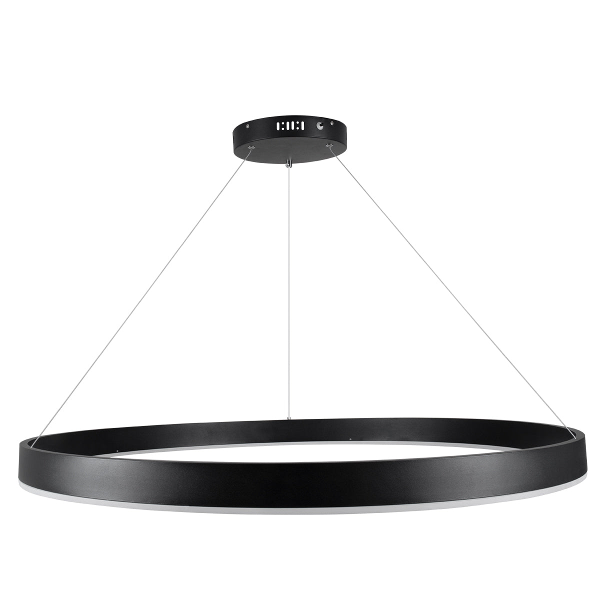 GLOBOSTAR® VENOM 61182 Μοντέρνο Κρεμαστό Φωτιστικό Οροφής LED 75W 8818lm 120° AC 220-240V IP20 Ρυθμιζόμενο Λευκό CCT με Χειριστήριο από 2700K έως 6000K Dimmable - Lumileds SMD Chip - Μαύρο Ματ - Μ100 x Π100 x Υ6.5cm - 3 Χρόνια Εγγύηση - ledmania.gr