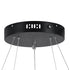 GLOBOSTAR® VENOM DUO 61185 Μοντέρνο Κρεμαστό Φωτιστικό Οροφής LED 75W 8818lm 120° AC 220-240V IP20 Ρυθμιζόμενο Λευκό CCT με Χειριστήριο από 2700K έως 6000K Dimmable - Lumileds SMD Chip - Μαύρο Ματ - Μ60 x Π60 x Υ40cm - 3 Χρόνια Εγγύηση