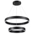 GLOBOSTAR® VENOM DUO 61185-DECO Μοντέρνο Κρεμαστό Φωτιστικό Οροφής LED 75W 8818lm 120° AC 220-240V IP20 Ρυθμιζόμενο Λευκό CCT με Χειριστήριο από 2700K έως 6000K Dimmable - Lumileds SMD Chip - Μαύρο - Μ60 x Π60 x Υ40cm - 3 Χρόνια Εγγύηση