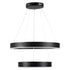 GLOBOSTAR® VENOM DUO 61185-DECO Μοντέρνο Κρεμαστό Φωτιστικό Οροφής LED 75W 8818lm 120° AC 220-240V IP20 Ρυθμιζόμενο Λευκό CCT με Χειριστήριο από 2700K έως 6000K Dimmable - Lumileds SMD Chip - Μαύρο - Μ60 x Π60 x Υ40cm - 3 Χρόνια Εγγύηση