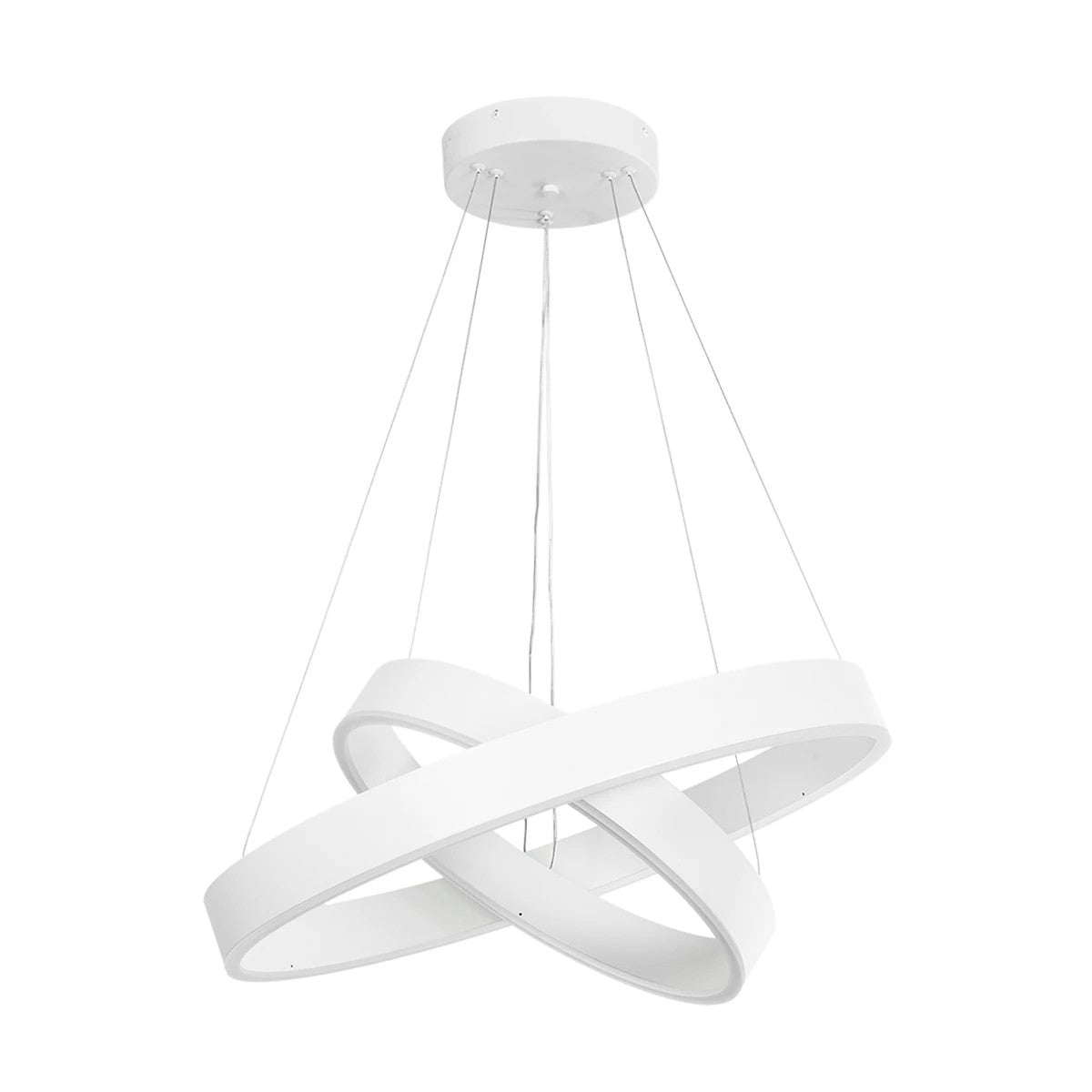 kelvo® VENOM 61186-DECO Μοντέρνο Κρεμαστό Φωτιστικό Οροφής LED 75W 8818lm 120° AC 220-240V IP20 Ρυθμιζόμενο Λευκό CCT με Χειριστήριο από 2700K έως 6000K Dimmable - Lumileds SMD Chip - Λευκό Ματ - Μ60 x Π60 x Υ40cm - 3 Χρόνια Εγγύηση - ledmania.gr