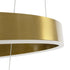 kelvo® VENOM 61187 Μοντέρνο Κρεμαστό Φωτιστικό Οροφής LED 75W 8818lm 120° AC 220-240V IP20 Ρυθμιζόμενο Λευκό CCT με Χειριστήριο από 2700K έως 6000K Dimmable - Lumileds SMD Chip - Χρυσό Βούρτσας - Μ60 x Π60 x Υ40cm - 3 Χρόνια Εγγύηση - ledmania.gr