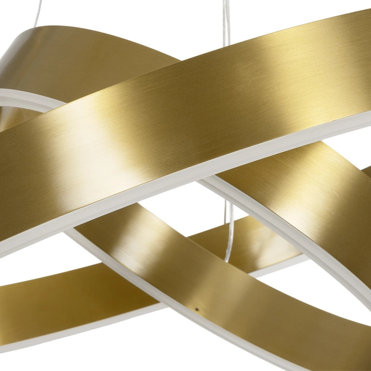 kelvo® VENOM 61187-DECO Μοντέρνο Κρεμαστό Φωτιστικό Οροφής LED 75W 8818lm 120° AC 220-240V IP20 Ρυθμιζόμενο Λευκό CCT με Χειριστήριο από 2700K έως 6000K Dimmable - Lumileds SMD Chip - Χρυσό Βούρτσας - Μ60 x Π60 x Υ40cm - 3 Χρόνια Εγγύηση - ledmania.gr