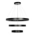 GLOBOSTAR® VENOM TRIO 61188 Μοντέρνο Κρεμαστό Φωτιστικό Οροφής LED 120W 14158lm 120° AC 220-240V IP20 Ρυθμιζόμενο Λευκό CCT με Χειριστήριο από 2700K έως 6000K Dimmable - Lumileds SMD Chip - Μαύρο Ματ - Μ80 x Π80 x Υ60cm - 3 Χρόνια Εγγύηση