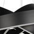 GLOBOSTAR® VENOM TRIO 61188-DECO Μοντέρνο Κρεμαστό Φωτιστικό Οροφής LED 120W 14158lm 120° AC 220-240V IP20 Ρυθμιζόμενο Λευκό CCT με Χειριστήριο από 2700K έως 6000K Dimmable - Lumileds SMD Chip - Μαύρο Ματ - Μ80 x Π80 x Υ60cm - 3 Χρόνια Εγγύηση