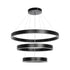 GLOBOSTAR® VENOM TRIO 61188-DECO Μοντέρνο Κρεμαστό Φωτιστικό Οροφής LED 120W 14158lm 120° AC 220-240V IP20 Ρυθμιζόμενο Λευκό CCT με Χειριστήριο από 2700K έως 6000K Dimmable - Lumileds SMD Chip - Μαύρο Ματ - Μ80 x Π80 x Υ60cm - 3 Χρόνια Εγγύηση