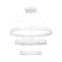 GLOBOSTAR® VENOM TRIO 61189-DECO Μοντέρνο Κρεμαστό Φωτιστικό Οροφής LED 120W 14158lm 120° AC 220-240V IP20 Ρυθμιζόμενο Λευκό CCT με Χειριστήριο από 2700K έως 6000K Dimmable - Lumileds SMD Chip - Λευκό Ματ - Μ80 x Π80 x Υ60cm - 3 Χρόνια Εγγύηση