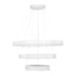 GLOBOSTAR® VENOM TRIO 61189-DECO Μοντέρνο Κρεμαστό Φωτιστικό Οροφής LED 120W 14158lm 120° AC 220-240V IP20 Ρυθμιζόμενο Λευκό CCT με Χειριστήριο από 2700K έως 6000K Dimmable - Lumileds SMD Chip - Λευκό Ματ - Μ80 x Π80 x Υ60cm - 3 Χρόνια Εγγύηση