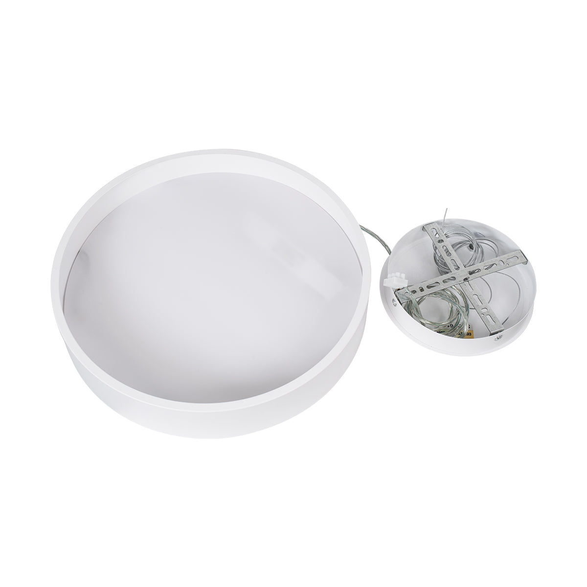 GloboStar® BURTON 61201-S Πλαφονιέρα Οροφής LED CCT 67W 7370lm 120° AC 220-240V - Εναλλαγή Φωτισμού μέσω Τηλεχειριστηρίου All In One Ψυχρό 6000k+Φυσικό 4500k+Θερμό 2700k Dimmable Φ40cm - Λευκό - 3 Years Warranty