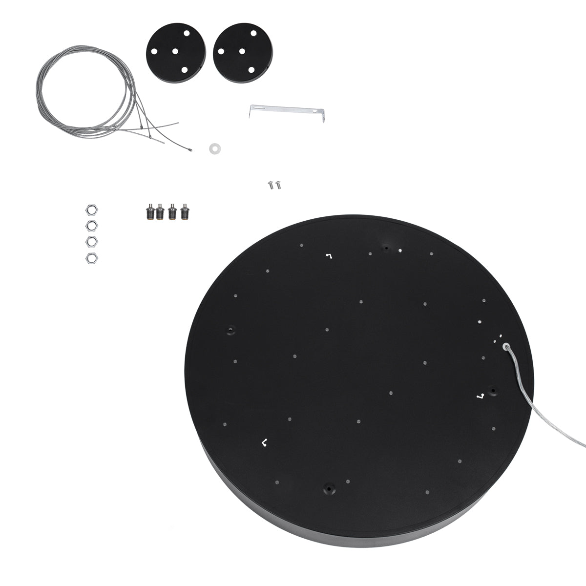 GloboStar® BURTON 61202-P Κρεμαστή Πλαφονιέρα Οροφής LED CCT 75W 8625lm 120° AC 220-240V - Εναλλαγή Φωτισμού μέσω Τηλεχειριστηρίου All In One Ψυχρό 6000k+Φυσικό 4500k+Θερμό 2700k Dimmable Φ60cm - Μαύρο - 3 Years Warranty - ledmania.gr