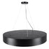 GloboStar® BURTON 61202-S Πλαφονιέρα Οροφής LED CCT 75W 8625lm 120° AC 220-240V - Εναλλαγή Φωτισμού μέσω Τηλεχειριστηρίου All In One Ψυχρό 6000k+Φυσικό 4500k+Θερμό 2700k Dimmable Φ60cm - Μαύρο - 3 Years Warranty - ledmania.gr