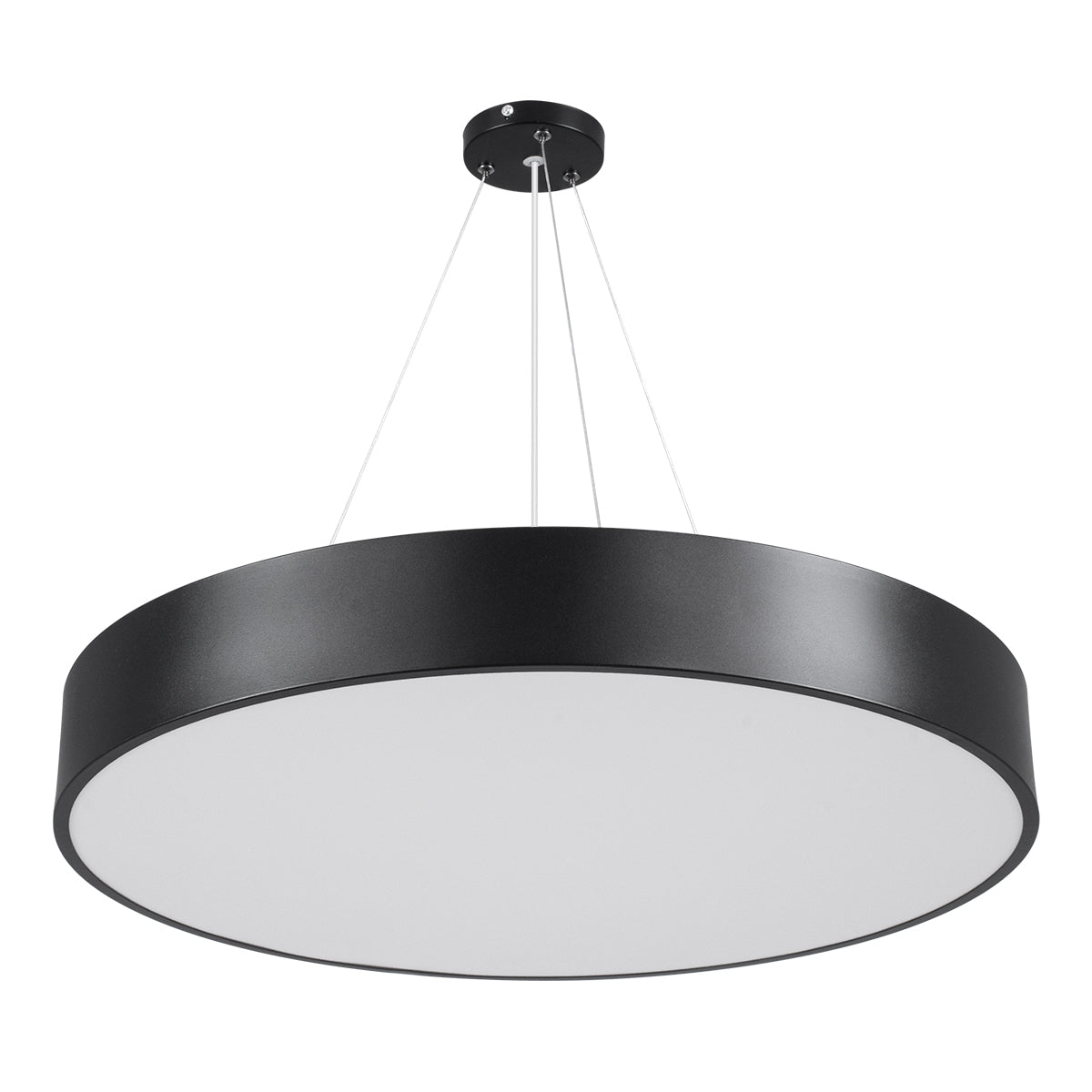 GloboStar® BURTON 61202-S Πλαφονιέρα Οροφής LED CCT 75W 8625lm 120° AC 220-240V - Εναλλαγή Φωτισμού μέσω Τηλεχειριστηρίου All In One Ψυχρό 6000k+Φυσικό 4500k+Θερμό 2700k Dimmable Φ60cm - Μαύρο - 3 Years Warranty - ledmania.gr