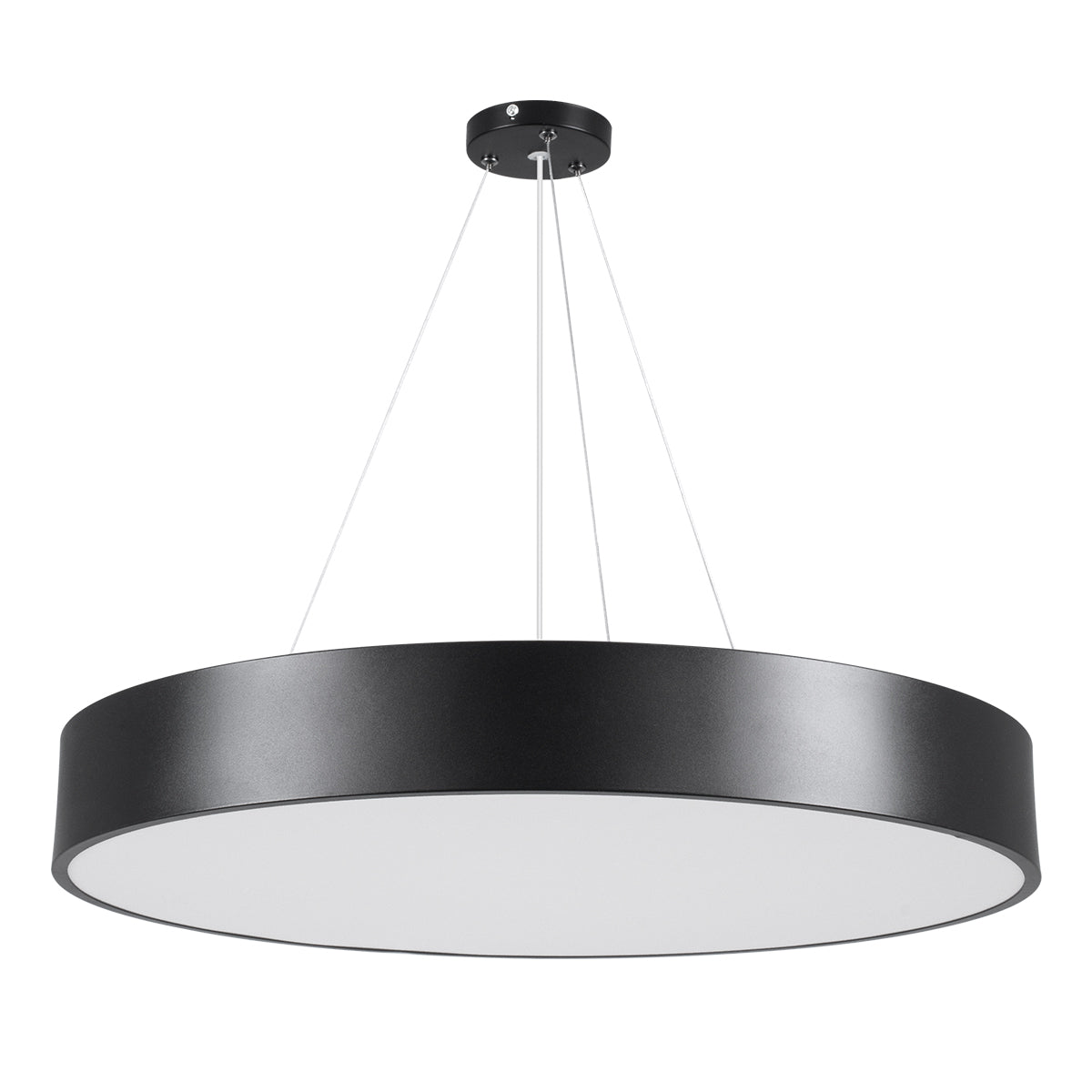 GloboStar® BURTON 61202-S Πλαφονιέρα Οροφής LED CCT 75W 8625lm 120° AC 220-240V - Εναλλαγή Φωτισμού μέσω Τηλεχειριστηρίου All In One Ψυχρό 6000k+Φυσικό 4500k+Θερμό 2700k Dimmable Φ60cm - Μαύρο - 3 Years Warranty - ledmania.gr