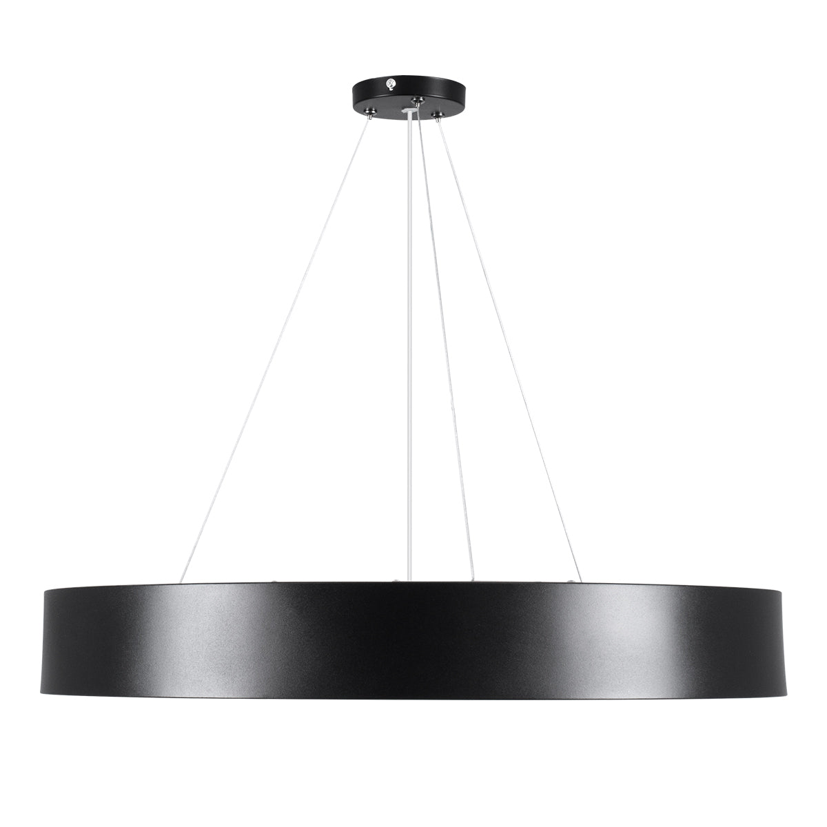 GloboStar® BURTON 61202-S Πλαφονιέρα Οροφής LED CCT 75W 8625lm 120° AC 220-240V - Εναλλαγή Φωτισμού μέσω Τηλεχειριστηρίου All In One Ψυχρό 6000k+Φυσικό 4500k+Θερμό 2700k Dimmable Φ60cm - Μαύρο - 3 Years Warranty - ledmania.gr