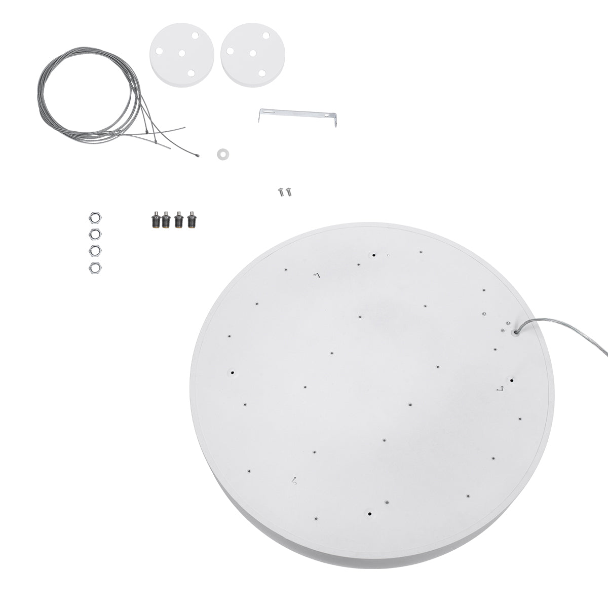 GloboStar® BURTON 61203-P Κρεμαστή Πλαφονιέρα Οροφής LED CCT 75W 8625lm 120° AC 220-240V - Εναλλαγή Φωτισμού μέσω Τηλεχειριστηρίου All In One Ψυχρό 6000k+Φυσικό 4500k+Θερμό 2700k Dimmable Φ60cm - Λευκό - 3 Years Warranty - ledmania.gr