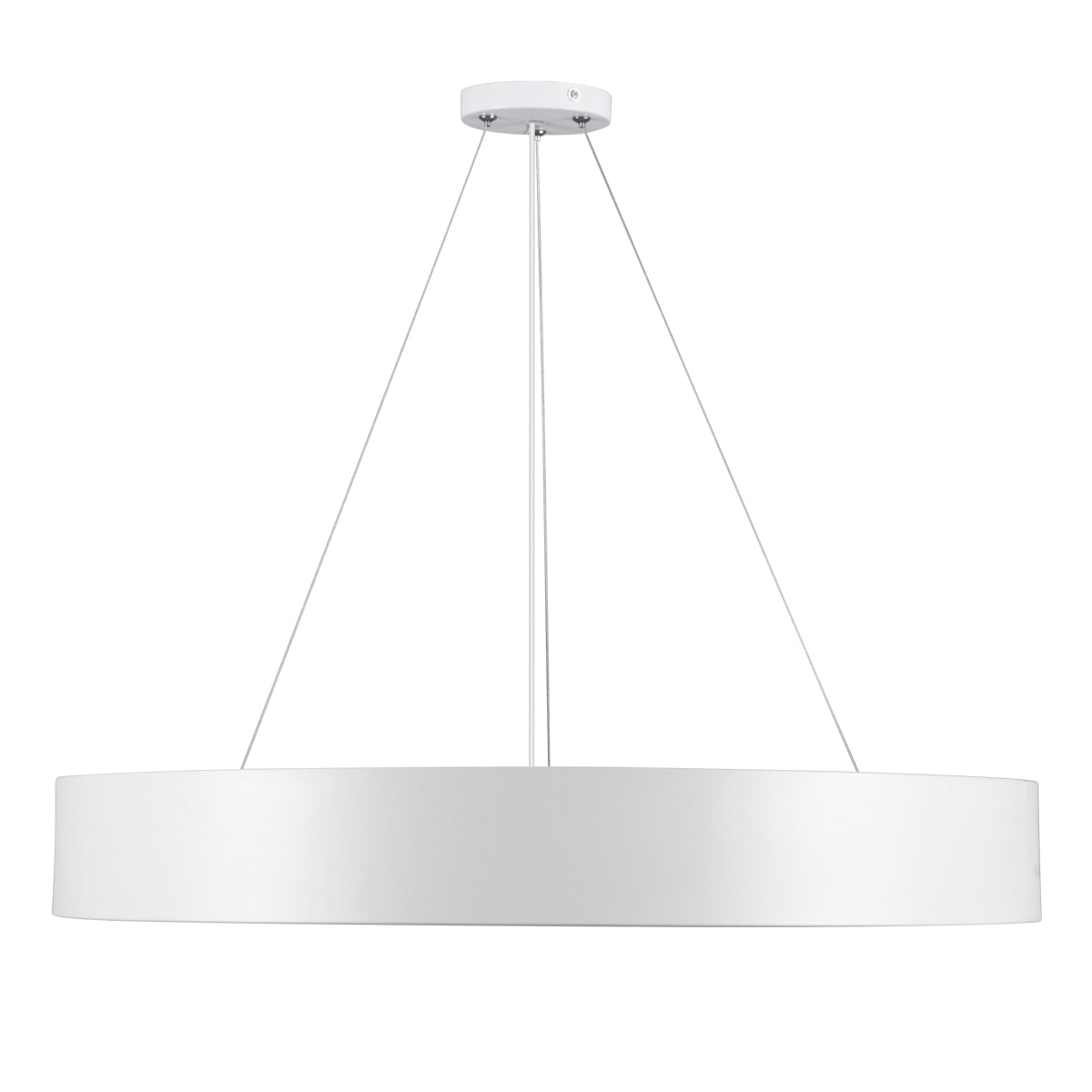 GloboStar® BURTON 61203-P Κρεμαστή Πλαφονιέρα Οροφής LED CCT 75W 8625lm 120° AC 220-240V - Εναλλαγή Φωτισμού μέσω Τηλεχειριστηρίου All In One Ψυχρό 6000k+Φυσικό 4500k+Θερμό 2700k Dimmable Φ60cm - Λευκό - 3 Years Warranty - ledmania.gr