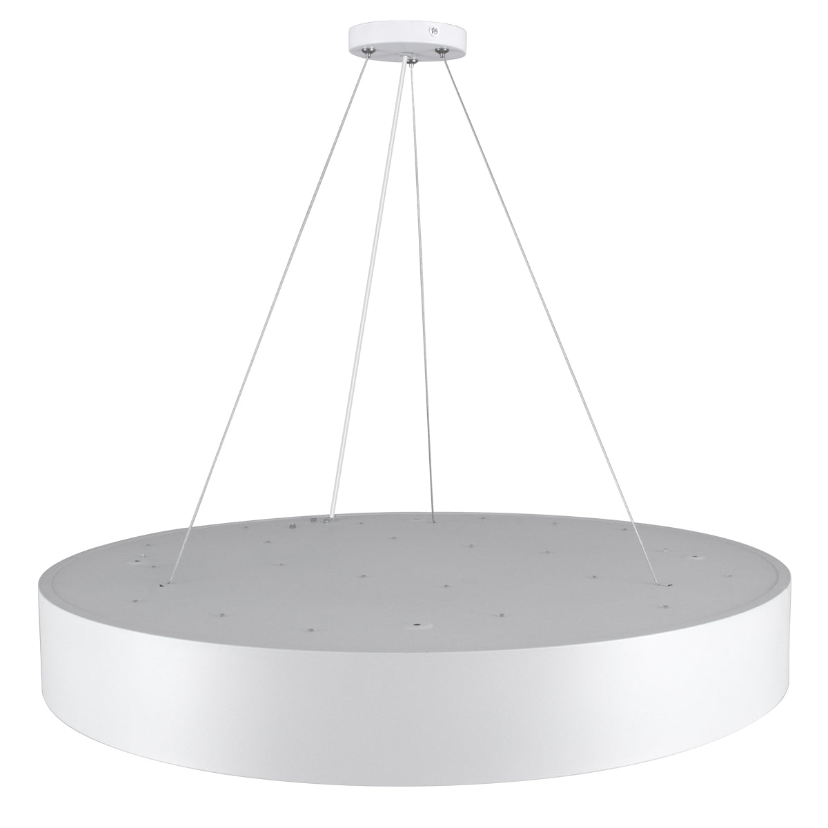 GloboStar® BURTON 61203-P Κρεμαστή Πλαφονιέρα Οροφής LED CCT 75W 8625lm 120° AC 220-240V - Εναλλαγή Φωτισμού μέσω Τηλεχειριστηρίου All In One Ψυχρό 6000k+Φυσικό 4500k+Θερμό 2700k Dimmable Φ60cm - Λευκό - 3 Years Warranty - ledmania.gr