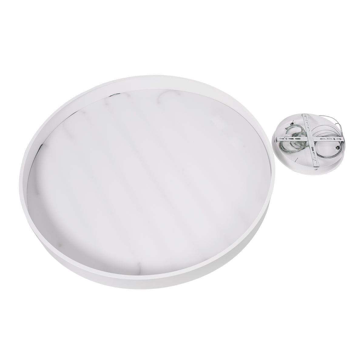 GloboStar® BURTON 61205-S Πλαφονιέρα Οροφής LED CCT 100W 11020lm 120° AC 220-240V - Εναλλαγή Φωτισμού μέσω Τηλεχειριστηρίου All In One Ψυχρό 6000k+Φυσικό 4500k+Θερμό 2700k Dimmable Φ80cm - Λευκό - 3 Years Warranty