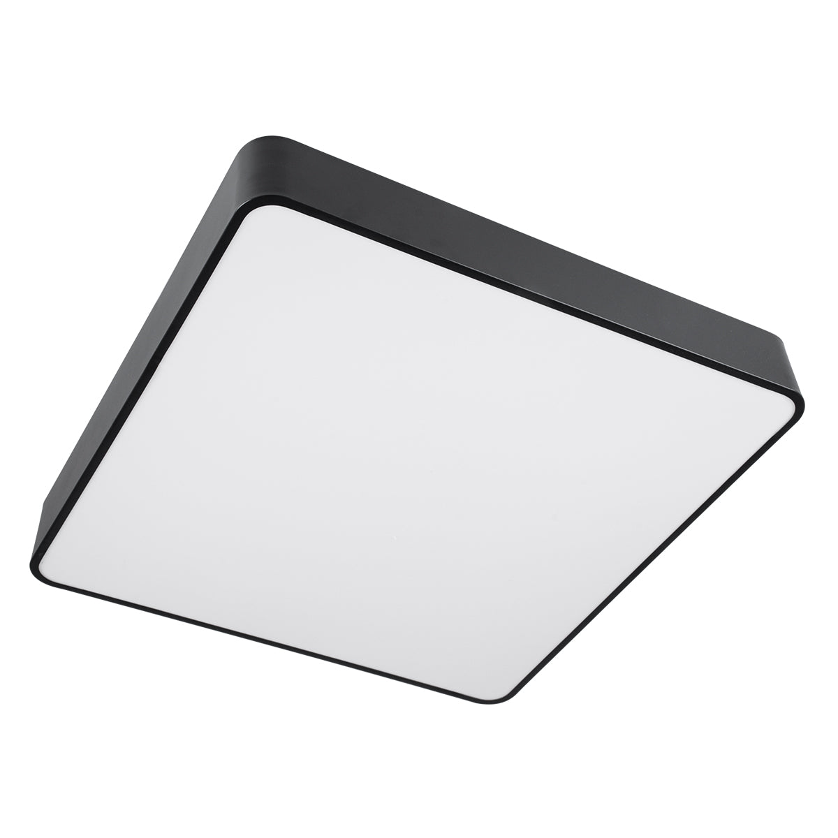 GloboStar® KAMALA 61208-P Κρεμαστή Πλαφονιέρα Οροφής LED CCT 75W 8625lm 120° AC 220-240V - Εναλλαγή Φωτισμού μέσω Τηλεχειριστηρίου All In One Ψυχρό 6000k+Φυσικό 4500k+Θερμό 2700k Dimmable Μ60 x Π60 x Υ8cm - Μαύρο - 3 Years Warranty - ledmania.gr