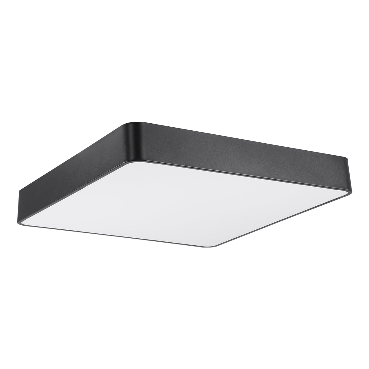 GloboStar® KAMALA 61208-P Κρεμαστή Πλαφονιέρα Οροφής LED CCT 75W 8625lm 120° AC 220-240V - Εναλλαγή Φωτισμού μέσω Τηλεχειριστηρίου All In One Ψυχρό 6000k+Φυσικό 4500k+Θερμό 2700k Dimmable Μ60 x Π60 x Υ8cm - Μαύρο - 3 Years Warranty - ledmania.gr