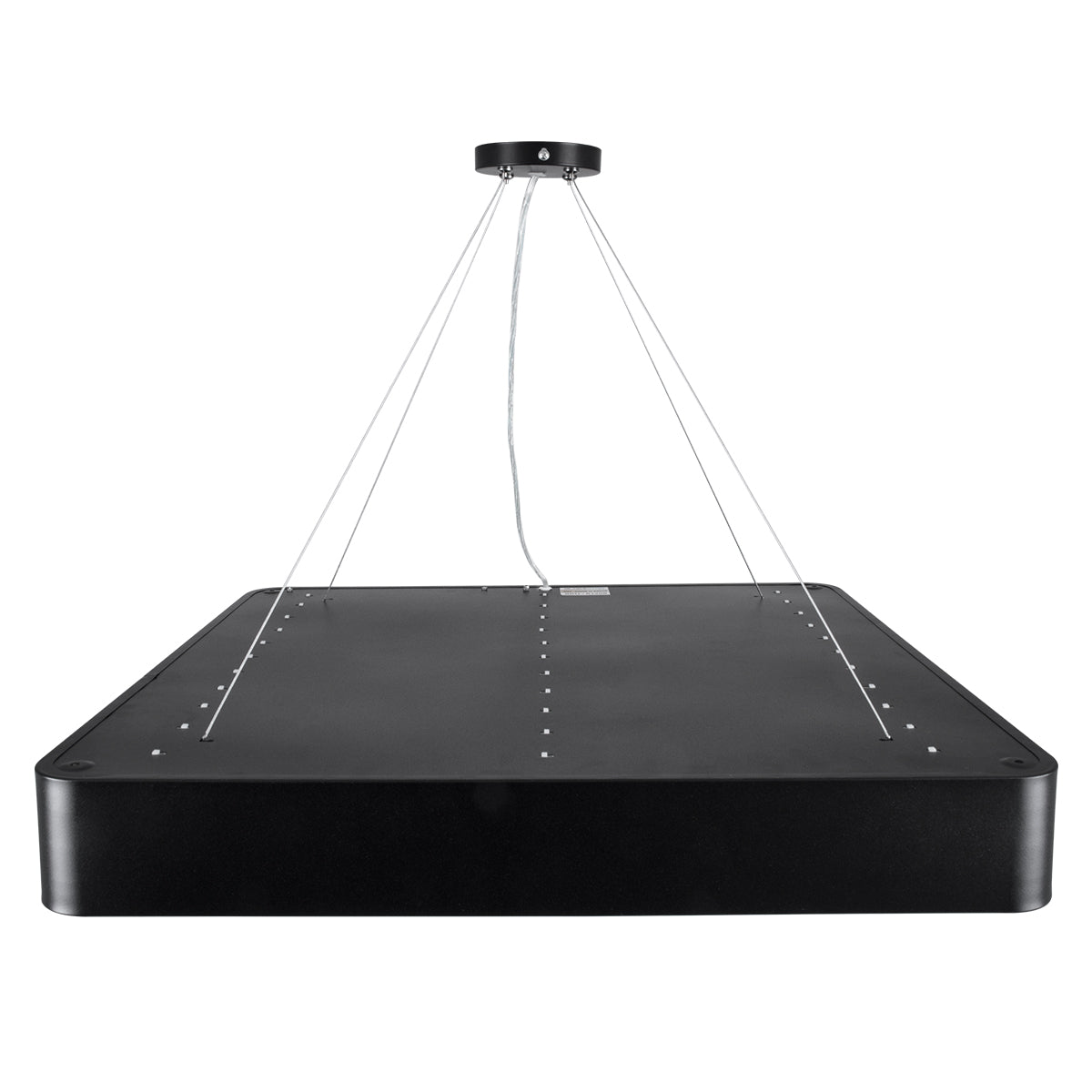 GloboStar® KAMALA 61208-P Κρεμαστή Πλαφονιέρα Οροφής LED CCT 75W 8625lm 120° AC 220-240V - Εναλλαγή Φωτισμού μέσω Τηλεχειριστηρίου All In One Ψυχρό 6000k+Φυσικό 4500k+Θερμό 2700k Dimmable Μ60 x Π60 x Υ8cm - Μαύρο - 3 Years Warranty - ledmania.gr