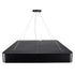 GloboStar® KAMALA 61208-P Κρεμαστή Πλαφονιέρα Οροφής LED CCT 75W 8625lm 120° AC 220-240V - Εναλλαγή Φωτισμού μέσω Τηλεχειριστηρίου All In One Ψυχρό 6000k+Φυσικό 4500k+Θερμό 2700k Dimmable Μ60 x Π60 x Υ8cm - Μαύρο - 3 Years Warranty - ledmania.gr