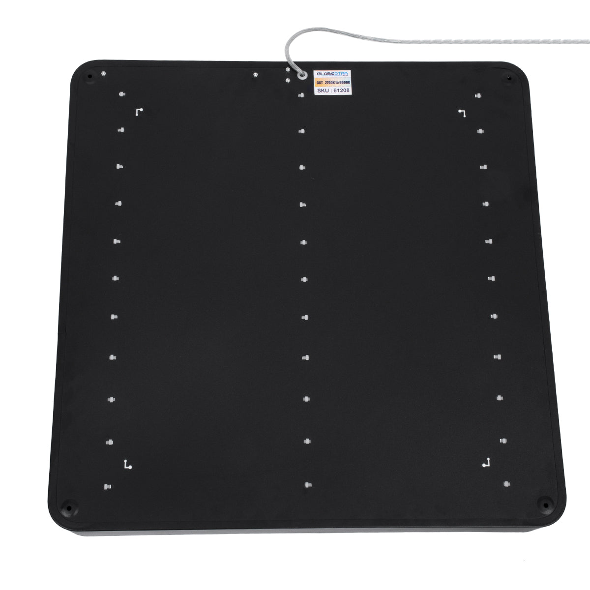GloboStar® KAMALA 61208-S Πλαφονιέρα Οροφής LED CCT 75W 8625lm 120° AC 220-240V - Εναλλαγή Φωτισμού μέσω Τηλεχειριστηρίου All In One Ψυχρό 6000k+Φυσικό 4500k+Θερμό 2700k Dimmable Μ60 x Π60 x Υ8cm - Μαύρο - 3 Years Warranty - ledmania.gr
