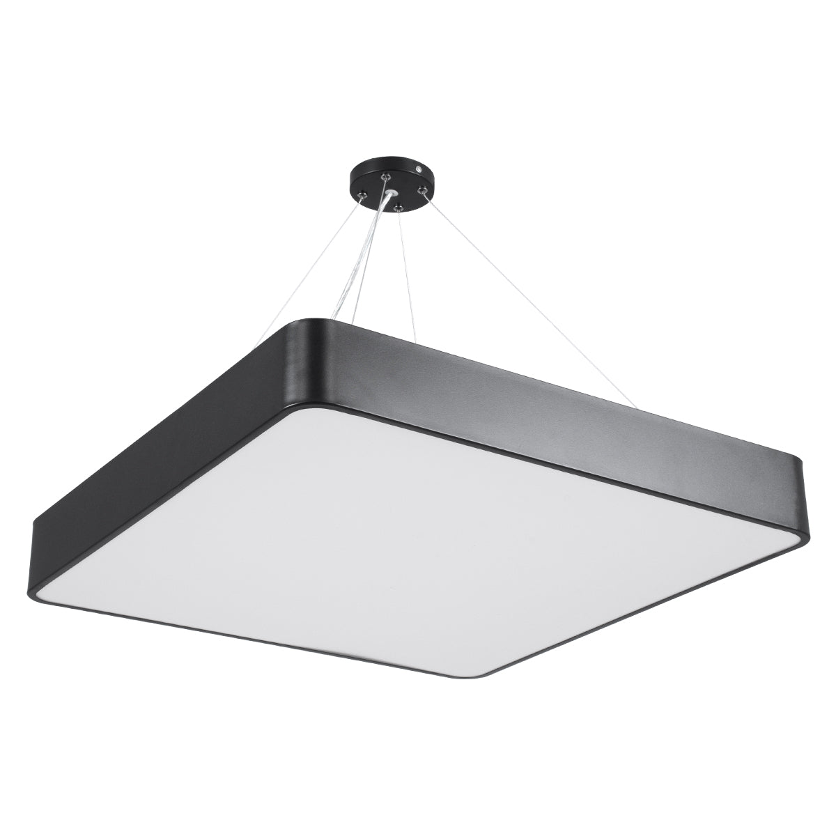 GloboStar® KAMALA 61208-S Πλαφονιέρα Οροφής LED CCT 75W 8625lm 120° AC 220-240V - Εναλλαγή Φωτισμού μέσω Τηλεχειριστηρίου All In One Ψυχρό 6000k+Φυσικό 4500k+Θερμό 2700k Dimmable Μ60 x Π60 x Υ8cm - Μαύρο - 3 Years Warranty - ledmania.gr