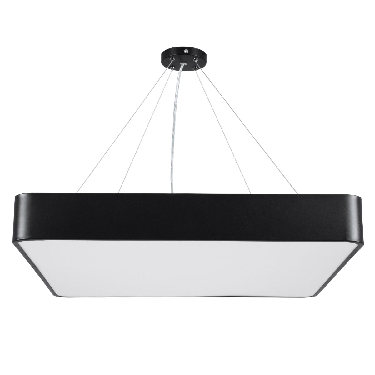 GloboStar® KAMALA 61208-S Πλαφονιέρα Οροφής LED CCT 75W 8625lm 120° AC 220-240V - Εναλλαγή Φωτισμού μέσω Τηλεχειριστηρίου All In One Ψυχρό 6000k+Φυσικό 4500k+Θερμό 2700k Dimmable Μ60 x Π60 x Υ8cm - Μαύρο - 3 Years Warranty - ledmania.gr