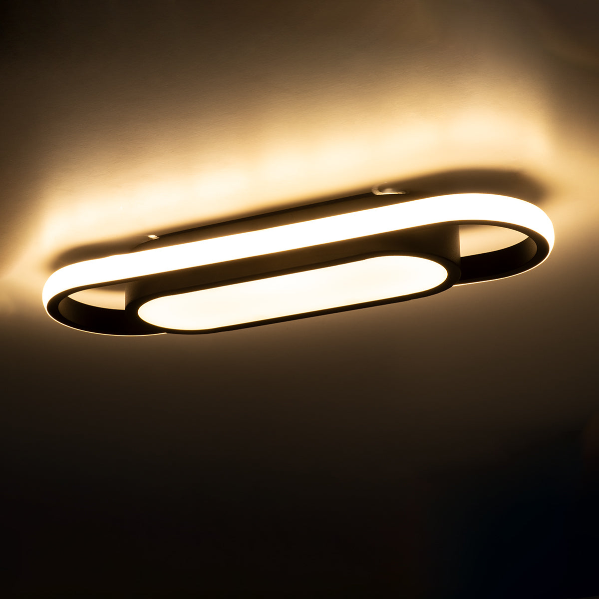 GloboStar® IGOR 61216 Φωτιστικό Οροφής Linear Design LED CCT 24W 2880lm 210° AC 220-240V - Εναλλαγή Φωτισμού μέσω Διακόπτη On/Off All In One Ψυχρό 6000k+Φυσικό 4500k+Θερμό 2700k Μ41 x Π13 x Υ4.5cm - Μαύρο - 3 Years Warranty - ledmania.gr