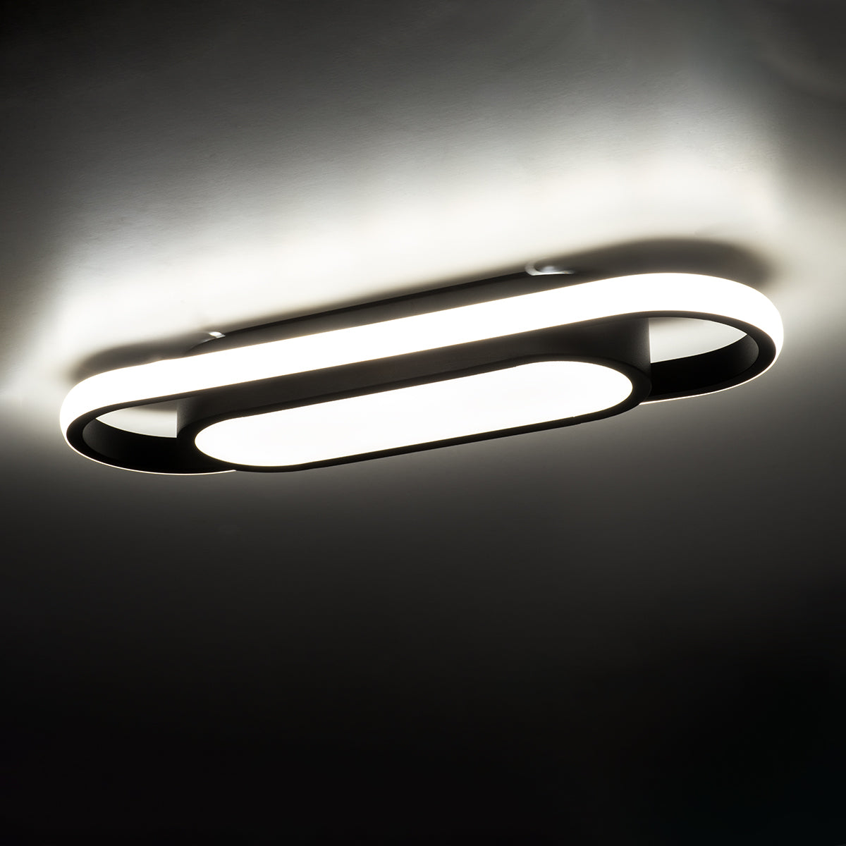 GloboStar® IGOR 61216 Φωτιστικό Οροφής Linear Design LED CCT 24W 2880lm 210° AC 220-240V - Εναλλαγή Φωτισμού μέσω Διακόπτη On/Off All In One Ψυχρό 6000k+Φυσικό 4500k+Θερμό 2700k Μ41 x Π13 x Υ4.5cm - Μαύρο - 3 Years Warranty - ledmania.gr