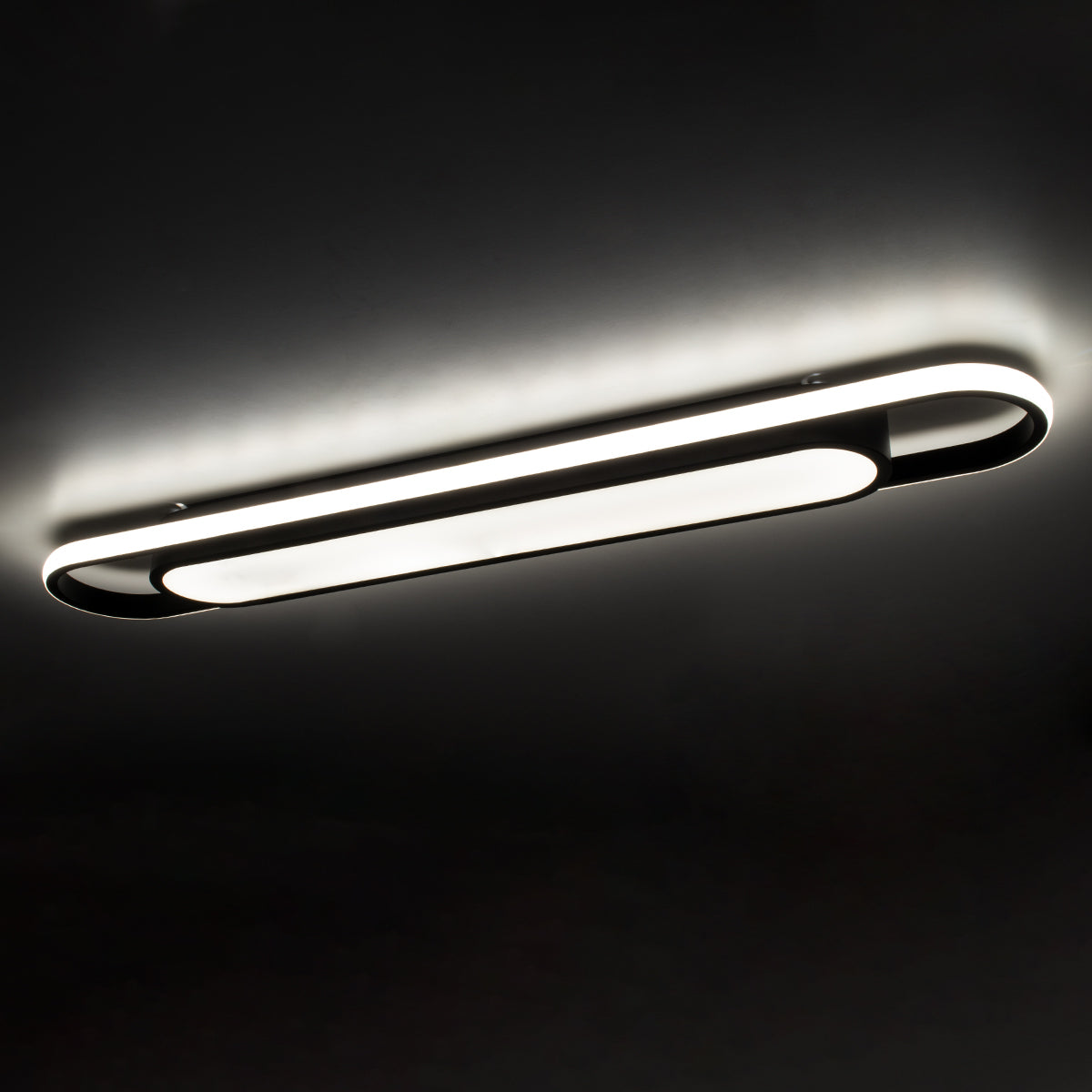 GloboStar® IGOR 61218 Φωτιστικό Οροφής Linear Design LED CCT 48W 5760lm 210° AC 220-240V - Εναλλαγή Φωτισμού μέσω Διακόπτη On/Off All In One Ψυχρό 6000k+Φυσικό 4500k+Θερμό 2700k Μ81 x Π13 x Υ4.5cm - Μαύρο - 3 Years Warranty - ledmania.gr