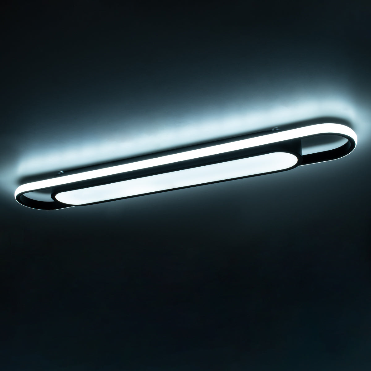 GloboStar® IGOR 61218 Φωτιστικό Οροφής Linear Design LED CCT 48W 5760lm 210° AC 220-240V - Εναλλαγή Φωτισμού μέσω Διακόπτη On/Off All In One Ψυχρό 6000k+Φυσικό 4500k+Θερμό 2700k Μ81 x Π13 x Υ4.5cm - Μαύρο - 3 Years Warranty - ledmania.gr