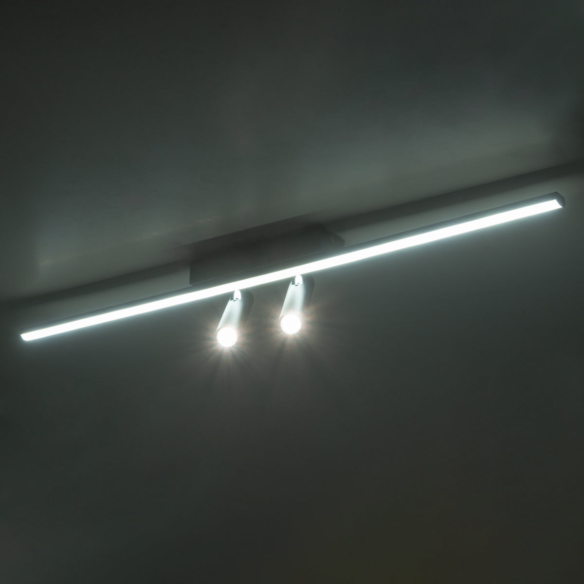 GLOBOSTAR® BARETTI 61226 Φωτιστικό Οροφής Linear Design LED CCT με Κινούμενα Σποτ LED Downlight 24W 2688lm 160° & 45° AC 220-240V IP20  - Εναλλαγή Φωτισμού μέσω Διακόπτη On/Off All In One Ψυχρό 6000k+Φυσικό 4500k+Θερμό 2700k Dimmable - Μ80 x Π5.5 x Υ5 ... - ledmania.gr