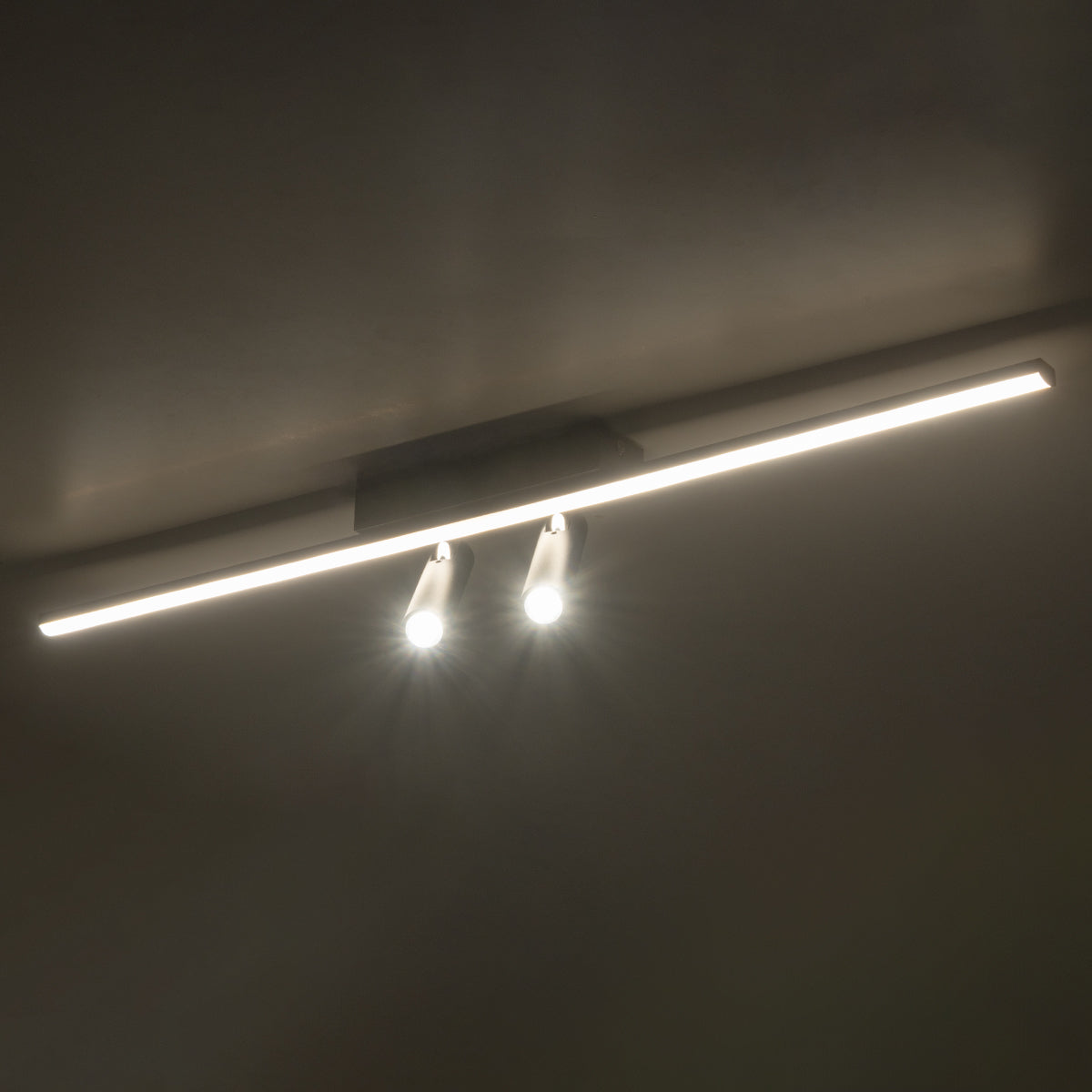 GLOBOSTAR® BARETTI 61226 Φωτιστικό Οροφής Linear Design LED CCT με Κινούμενα Σποτ LED Downlight 24W 2688lm 160° & 45° AC 220-240V IP20  - Εναλλαγή Φωτισμού μέσω Διακόπτη On/Off All In One Ψυχρό 6000k+Φυσικό 4500k+Θερμό 2700k Dimmable - Μ80 x Π5.5 x Υ5 ... - ledmania.gr