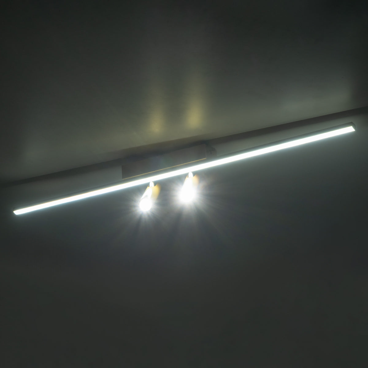 GLOBOSTAR® BARETTI 61228 Φωτιστικό Οροφής Linear Design LED CCT με Κινούμενα Σποτ LED Downlight 24W 2688lm 160° & 45° AC 220-240V IP20  - Εναλλαγή Φωτισμού μέσω Διακόπτη On/Off All In One Ψυχρό 6000k+Φυσικό 4500k+Θερμό 2700k Dimmable - Μ80 x Π5.5 x Υ5 ... - ledmania.gr