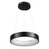 GloboStar® SALEM 61241 Κρεμαστή Πλαφονιέρα Οροφής Δαχτυλίδι-Κύκλος LED CCT 75W 8625lm 120° AC 220-240V - Εναλλαγή Φωτισμού μέσω Τηλεχειριστηρίου All In One Ψυχρό 6000k+Φυσικό 4500k+Θερμό 2700k Dimmable Φ45cm - Μαύρο - 3 Years Warranty - ledmania.gr