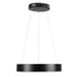 GloboStar® SALEM 61241 Κρεμαστή Πλαφονιέρα Οροφής Δαχτυλίδι-Κύκλος LED CCT 75W 8625lm 120° AC 220-240V - Εναλλαγή Φωτισμού μέσω Τηλεχειριστηρίου All In One Ψυχρό 6000k+Φυσικό 4500k+Θερμό 2700k Dimmable Φ45cm - Μαύρο - 3 Years Warranty - ledmania.gr