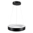 GloboStar® SALEM 61241 Κρεμαστή Πλαφονιέρα Οροφής Δαχτυλίδι-Κύκλος LED CCT 75W 8625lm 120° AC 220-240V - Εναλλαγή Φωτισμού μέσω Τηλεχειριστηρίου All In One Ψυχρό 6000k+Φυσικό 4500k+Θερμό 2700k Dimmable Φ45cm - Μαύρο - 3 Years Warranty - ledmania.gr