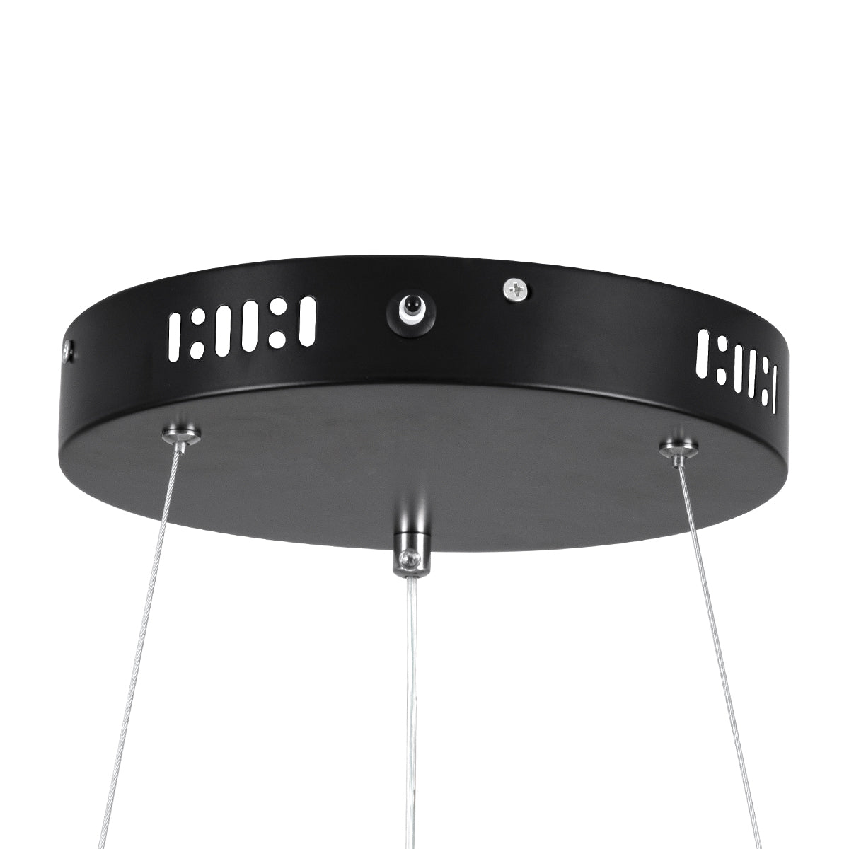 GloboStar® SALEM 61241 Κρεμαστή Πλαφονιέρα Οροφής Δαχτυλίδι-Κύκλος LED CCT 75W 8625lm 120° AC 220-240V - Εναλλαγή Φωτισμού μέσω Τηλεχειριστηρίου All In One Ψυχρό 6000k+Φυσικό 4500k+Θερμό 2700k Dimmable Φ45cm - Μαύρο - 3 Years Warranty - ledmania.gr