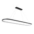 GLOBOSTAR® BOLIVAR 61271 Μοντέρνο Κρεμαστό Φωτιστικό Οροφής LED 54W 6210lm 360° AC 220-240V IP20 Ρυθμιζόμενο Λευκό CCT με Χειριστήριο από 2700K έως 6000K Dimmable - Lumileds SMD Chip - Μαύρο Ματ - Μ120 x Π30 x Υ2cm - 3 Χρόνια Εγγύηση - ledmania.gr