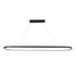 GLOBOSTAR® BOLIVAR 61271 Μοντέρνο Κρεμαστό Φωτιστικό Οροφής LED 54W 6210lm 360° AC 220-240V IP20 Ρυθμιζόμενο Λευκό CCT με Χειριστήριο από 2700K έως 6000K Dimmable - Lumileds SMD Chip - Μαύρο Ματ - Μ120 x Π30 x Υ2cm - 3 Χρόνια Εγγύηση - ledmania.gr