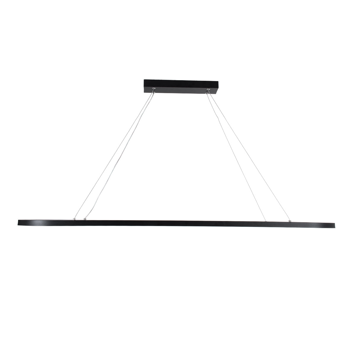 GLOBOSTAR® BOLIVAR 61271 Μοντέρνο Κρεμαστό Φωτιστικό Οροφής LED 54W 6210lm 360° AC 220-240V IP20 Ρυθμιζόμενο Λευκό CCT με Χειριστήριο από 2700K έως 6000K Dimmable - Lumileds SMD Chip - Μαύρο Ματ - Μ120 x Π30 x Υ2cm - 3 Χρόνια Εγγύηση - ledmania.gr